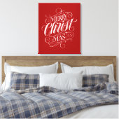 Christlich Frohe Weihnachtskhalerei Rote Schrift Leinwanddruck (Insitu (Schlafzimmer))