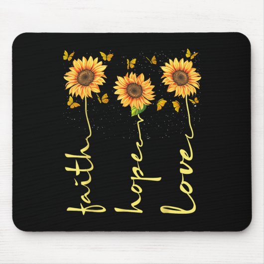 Christlich für die Liebe der Sonnenblumen Mousepad (Vorne)
