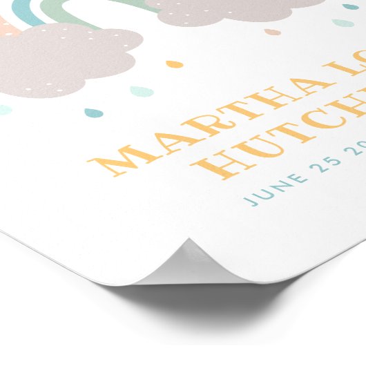 Christlich für diese Kindersehne Rainbow-Geburtsst Poster (Ecke)