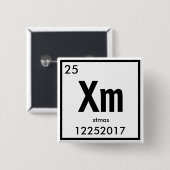 Christlich geformtes chemisches Element Button (Vorne & Hinten)