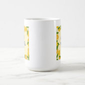 Christlich Gelb Gingham Blau Schriftzug Zitrone Kaffeetasse (Mittel)