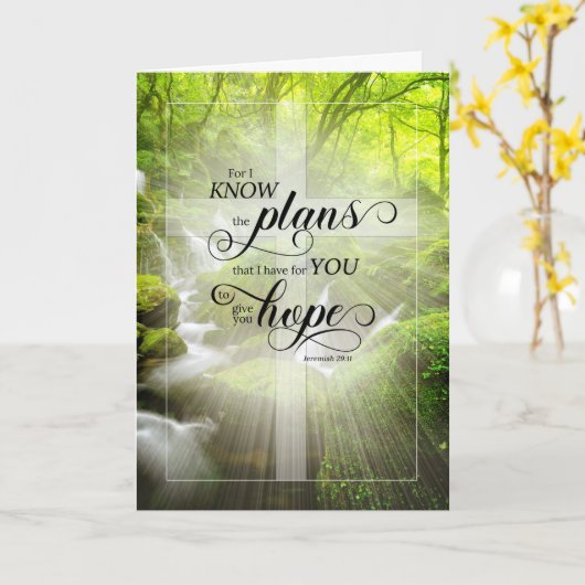 Christlich Get Well Creek Scripte Jeremiah Karte (Gelbe Blume)