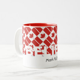 Christlich GLAEVE Mark 9:23 CANADA FLAG Custom Zweifarbige Tasse