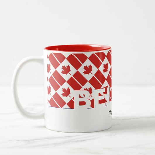 Christlich GLAEVE Mark 9:23 CANADA FLAG Custom Zweifarbige Tasse (Links)