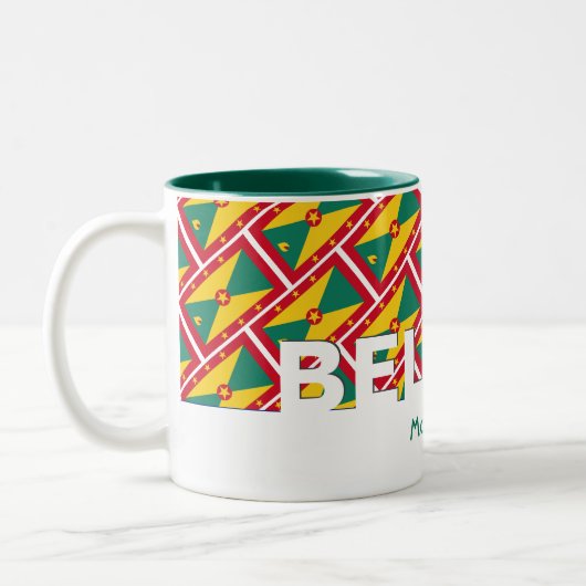 Christlich GLAEVE Mark 9:23 GRENADA FLAG Custom Zweifarbige Tasse (Links)