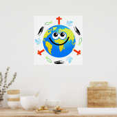 Christlich Globe Poster (Küche)