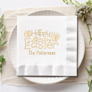 Christlich glücklicher Ostertag Religiöser Persona Servietten Mit Folie