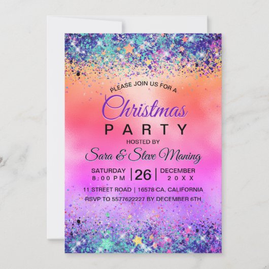 Christlich gmädchenhafte Weihnachtsfeiertage im Gl Einladung (Vorderseite)