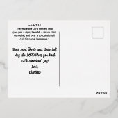 Christlich Gold Weihnachtskarte Folien Feiertagspostkarte (Rückseite)