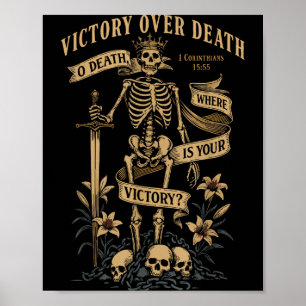 Christlich Gothic Vintagecore Skelett Korinther Poster