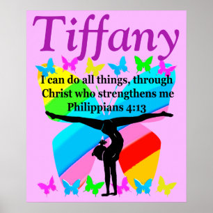 CHRISTLICH GYMNASTICS PERSONALISIERTES POSTER