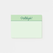 Christlich Hallelujah Sticky Notepad Green Post-it Klebezettel (Vorderseite)