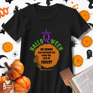 Christlich HALLOQWEEN Afro Halloween T-Shirt