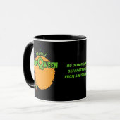 Christlich HALLOQWEEN Afro Queen Halloween Tasse (Vorderseite Links)