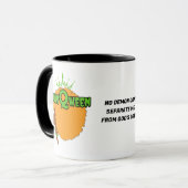 Christlich Halloween Afro Queen HALLOQWEEN Tasse (Vorderseite Links)
