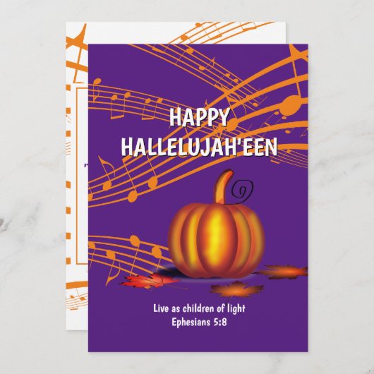 Christlich Halloween Feiertagskarte (Vorne/Hinten)