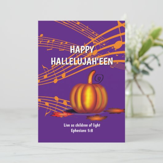 Christlich Halloween Feiertagskarte (Stehend Vorderseite)