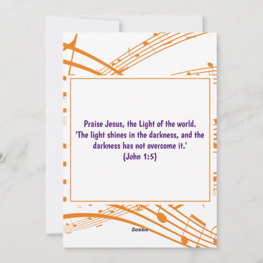 Christlich Halloween Feiertagskarte (Rückseite)