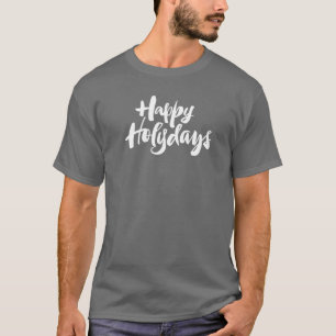 Christlich Happy Christmas Holidays Lettering T-Shirt