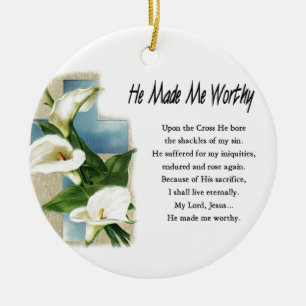 Christlich hat er mich zum Osterurlaub gemacht Keramik Ornament