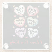 Christlich Heart Valentines Bibelverse I Liebe Sie Glasuntersetzer (Rückseite)