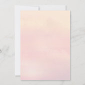 Christlich Heaven Sent Pink Clouds Girl Babydusche Einladung (Rückseite)