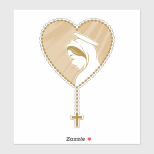 Christlich Heilige Rosary Aufkleber