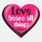 Christlich Herz-Aufkleber (Vorderseite)