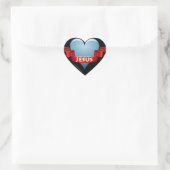 Christlich Herz-Aufkleber (Tasche)