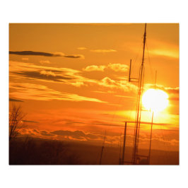 CHRISTLICH HILLE RESERVOIR SUNSET FOTO DRUCKEN