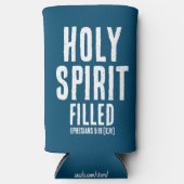 Christlich "HOLY SPIRIT Filed" Ozean Blau & Weiß Selters Dosenkühler (Vorderseite)