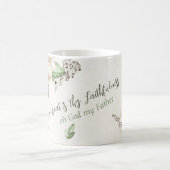 Christlich Hymn Magnolia Script Watercolor Kaffeetasse (Mittel)