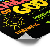 Christlich ich bin ein Kind Gottes Jesus Glaube Ki Poster (Ecke)