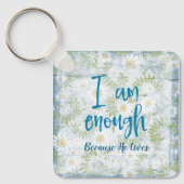 Christlich: Ich bin genug, weil er lebt Schlüsselanhänger (Vorderseite)