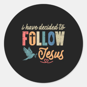 Christlich ich habe mich entschieden Jesus Gott Mä Runder Aufkleber