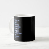 Christlich Ich kann alle Dinge durch Christus Löwe Kaffeetasse (Vorderseite Links)