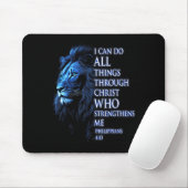 Christlich ich kann alle Dinge durch Christus Löwe Mousepad (Mit Mouse)