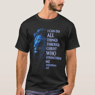 Christlich ich kann alle Dinge durch Christus Löwe T-Shirt