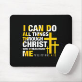 Christlich - Ich kann alle Dinge durch Christus tu Mousepad (Mit Mouse)