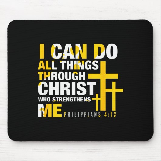 Christlich - Ich kann alle Dinge durch Christus tu Mousepad (Vorne)