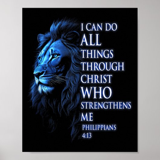 Christlich ich kann alle Dinge durch Christus tun Poster (Vorne)