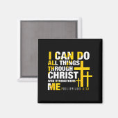 Christlich - Ich kann alles durch Christus tun Magnet (Vorderseite/Rückseite)