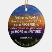 Christlich | ICH KENNE DIE PLÄNE | Jeremiah 29:11 Keramik Ornament (Links)
