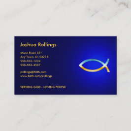 Christlich | Ichtus Symbol Visitenkarte