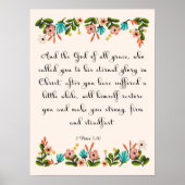 Christlich inspirierende Kunst - 1 Peter 5:10 Poster (Vorne)