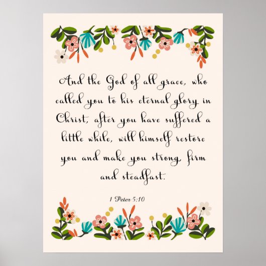 Christlich inspirierende Kunst - 1 Peter 5:10 Poster (Vorne)