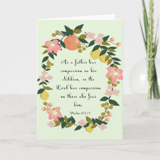 Christlich inspirierende Kunst - Psalm 103:13 Feiertagskarte