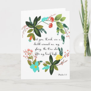 Christlich inspirierende Kunst - Psalm 3:3 Feiertagskarte