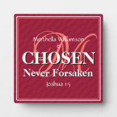 Christlich inspirierende WÄHLEN NIE VERGESSEN Fotoplatte (Vorderseite)