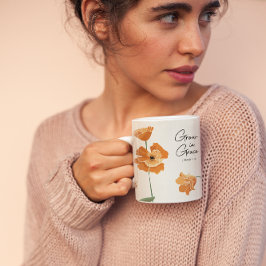 Christlich inspirierender Orange Poppy Grace Kaffeetasse